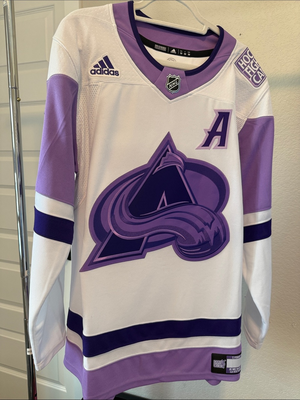 Adidas Prime Green Authentic Colorado Avalanche Hockey Fights Cancer Jersey - 50
